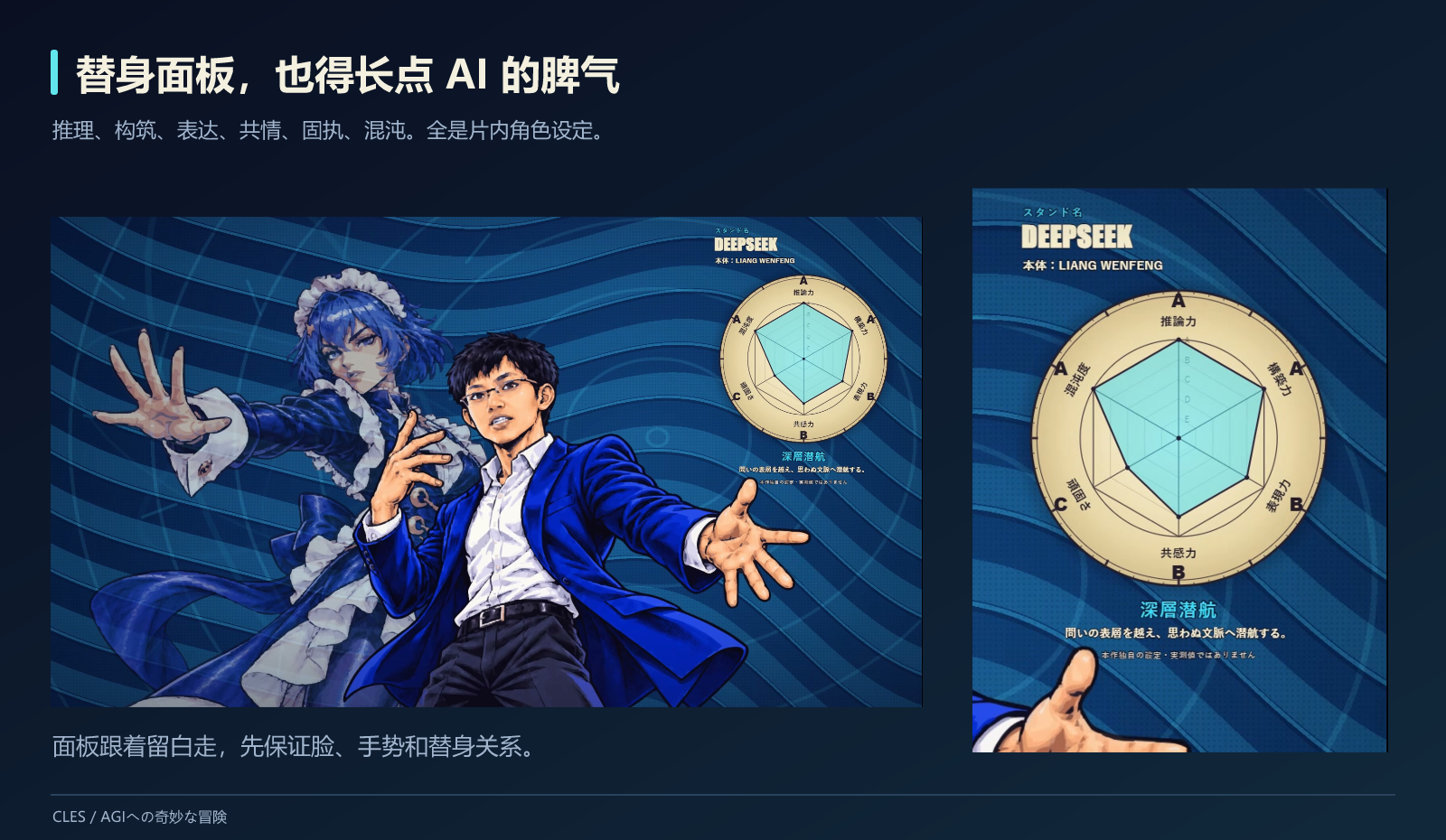DeepSeek 召唤场景及其替身能力面板特写